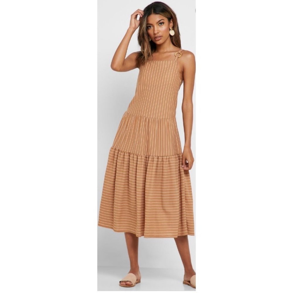 Topshop NWT Size 2 Stripe Midi Dress